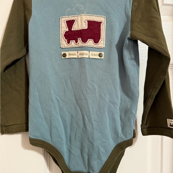Janie and Jack Steam Engine Train Long Sleeve Romper - Picture 5 of 11